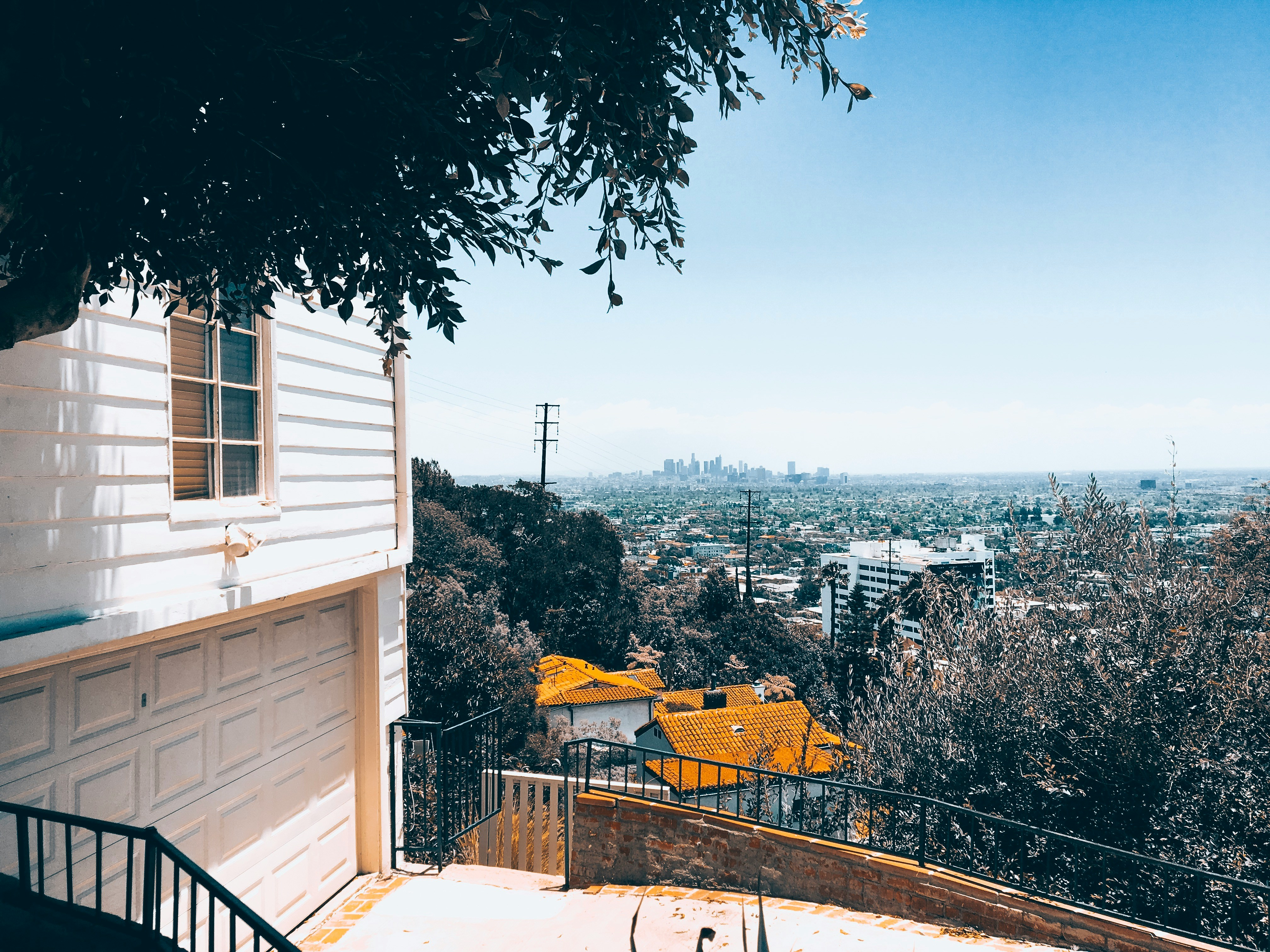 Los Angeles hillside homes near wildfire terrain
